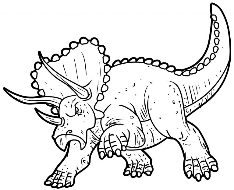 Plansa de colorat cu Dinozauri 7 168
